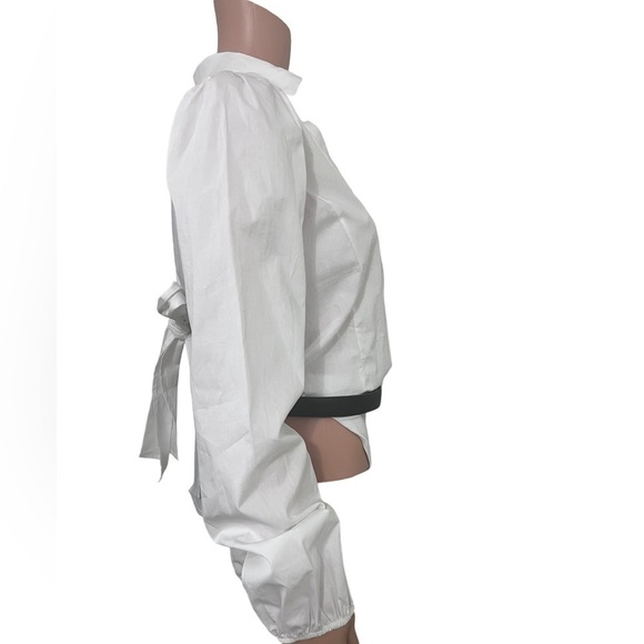 You Got A Way With Me- Deep V Cross Wrapped White , Open Ribbon Back Onepiece - Picture 3 of 12